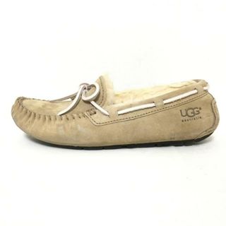 アグ(UGG)のUGG(アグ) フラットシューズ 23 レディース - N5612 ベージュ×アイボリー リボン ヌバック×ムートン(その他)