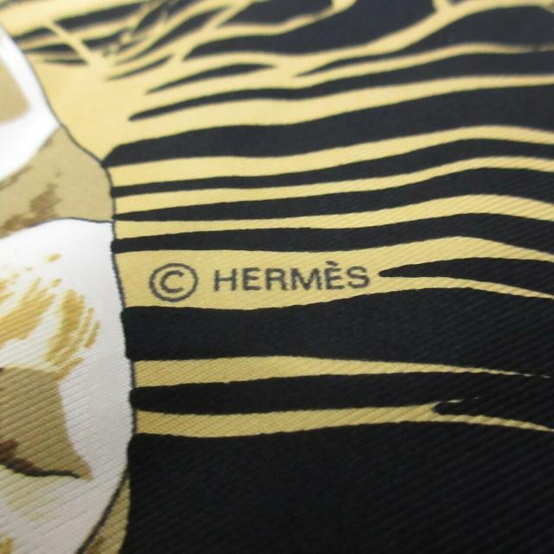 Hermes(エルメス)のHERMES(エルメス) スカーフ美品  カレ90 黒×イエロー×マルチ TURBANS DES REINES レディースのファッション小物(バンダナ/スカーフ)の商品写真