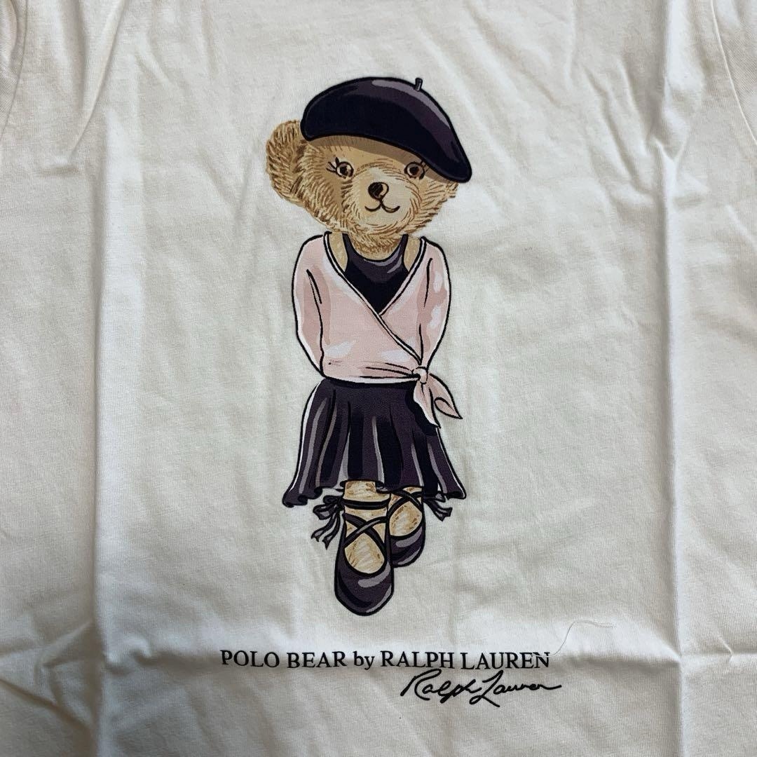 Ralph Lauren(ラルフローレン)の【新品】ラルフローレン ポロベア Tシャツ バレエ ホワイト 6X  キッズ/ベビー/マタニティのキッズ服女の子用(90cm~)(Tシャツ/カットソー)の商品写真