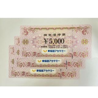 早稲田アカデミー 株主優待券 15000円分(その他)