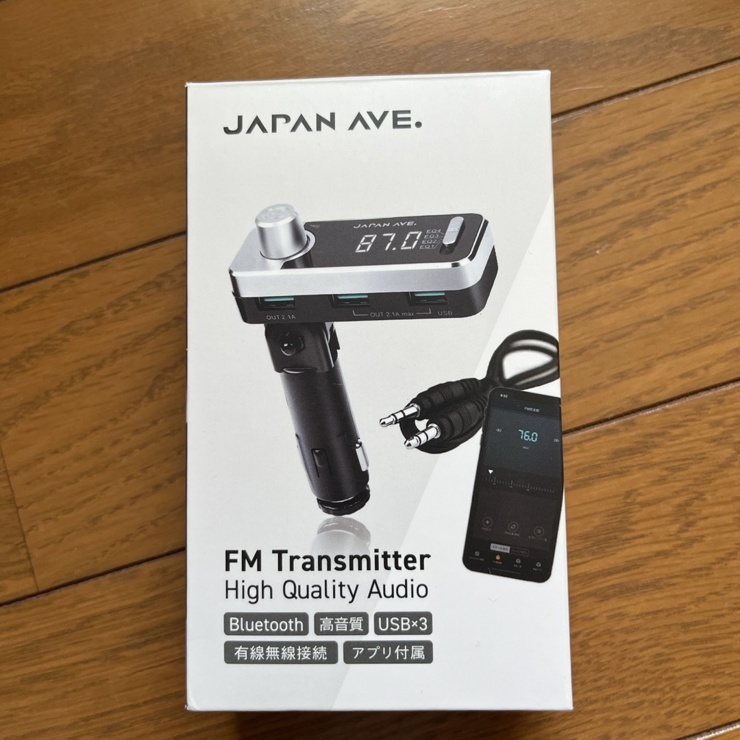 JAPAN AVE. FMトランスミッター Bluetooth 5.0高音質 自動車/バイクの自動車(車内アクセサリ)の商品写真