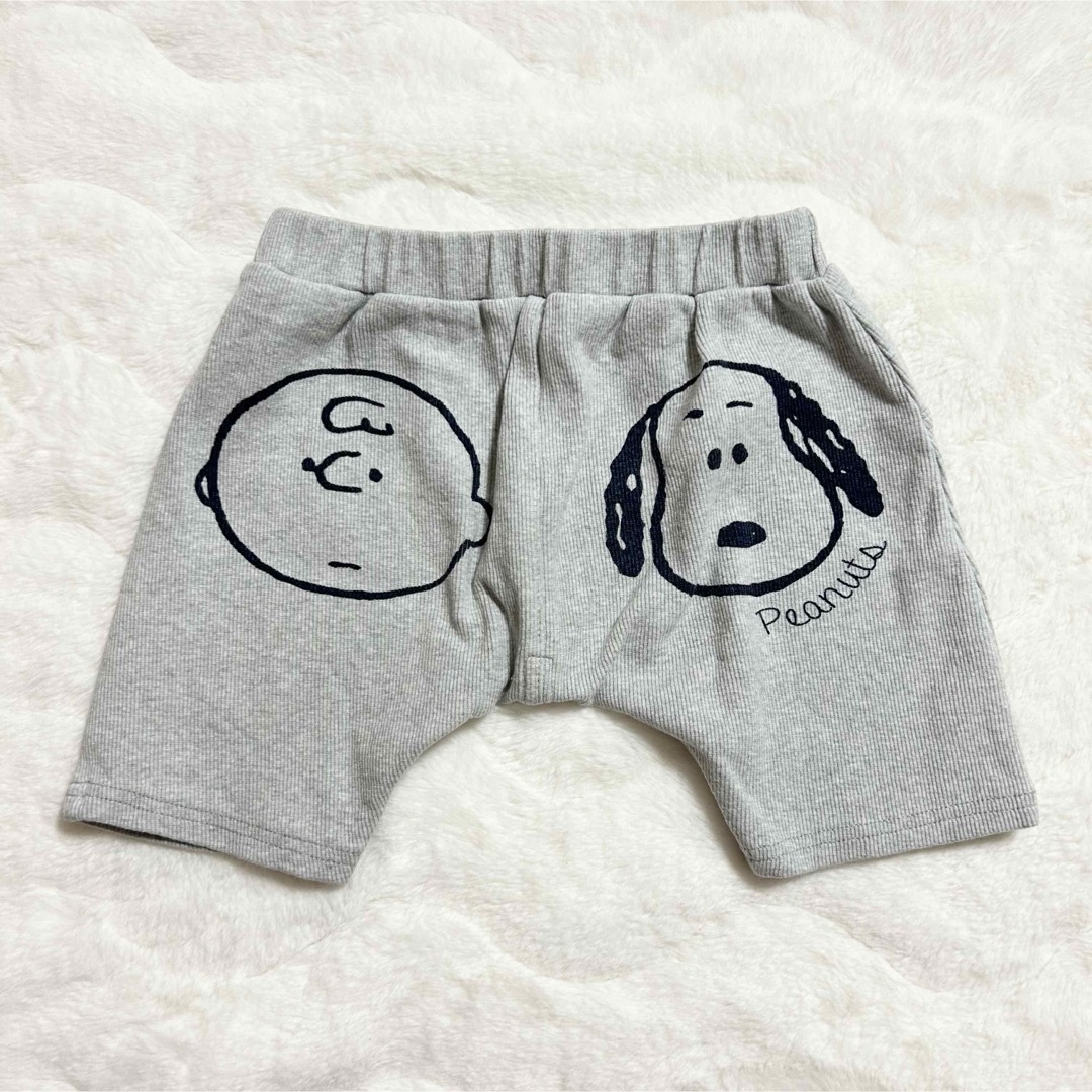 SNOOPY(スヌーピー)の【美品】スヌーピー キッズ 100cm Tシャツ 半袖 ハーフパンツ 半ズボン キッズ/ベビー/マタニティのキッズ服女の子用(90cm~)(Tシャツ/カットソー)の商品写真