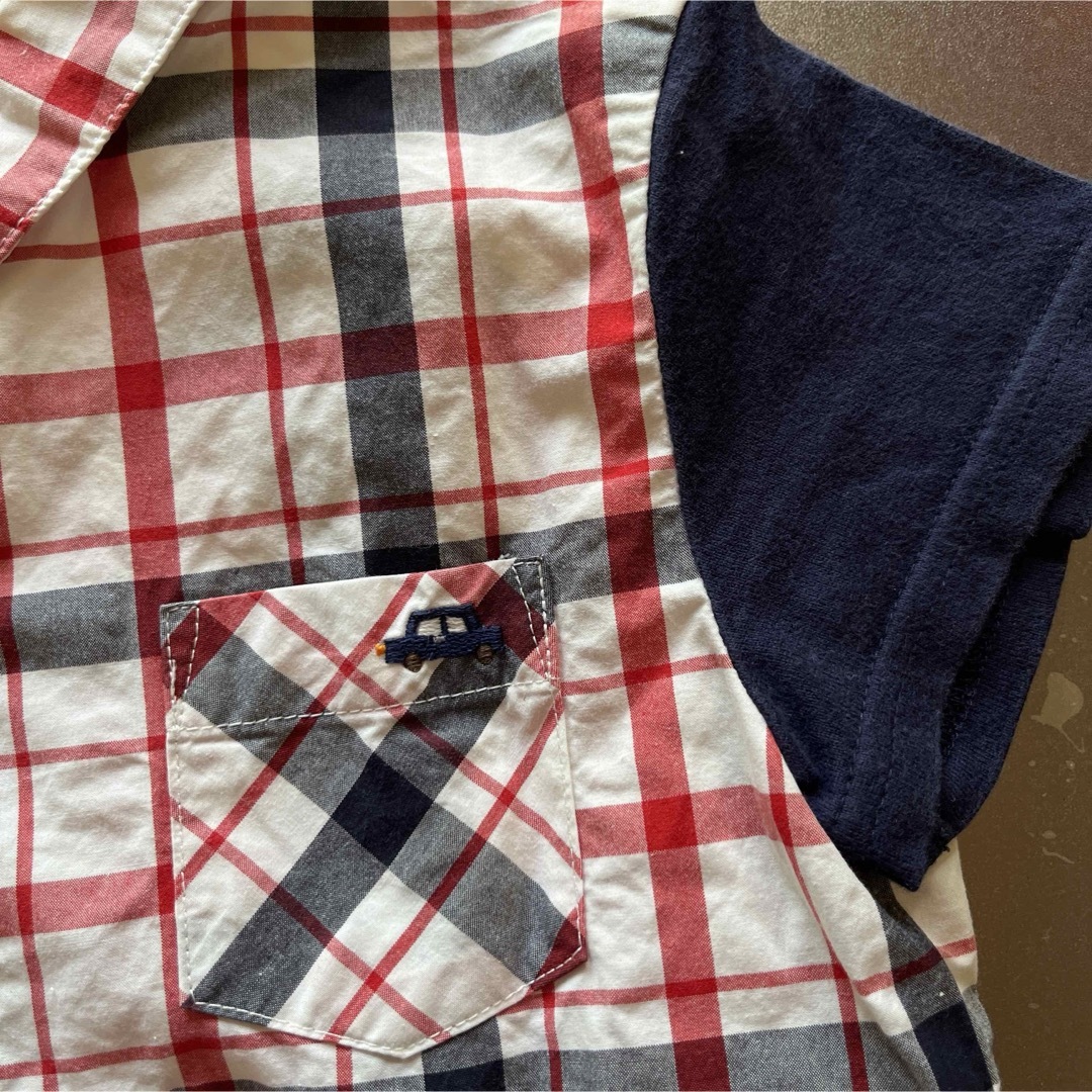 familiar(ファミリア)のファミリア　100 襟付き半袖シャツ　2枚セット キッズ/ベビー/マタニティのキッズ服男の子用(90cm~)(ブラウス)の商品写真