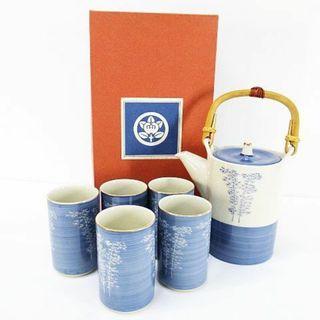 アザー(other)のたち吉 竹林 茶器セット 急須 湯呑×5 ブルー 青 和食器 ブランド食器(食器)