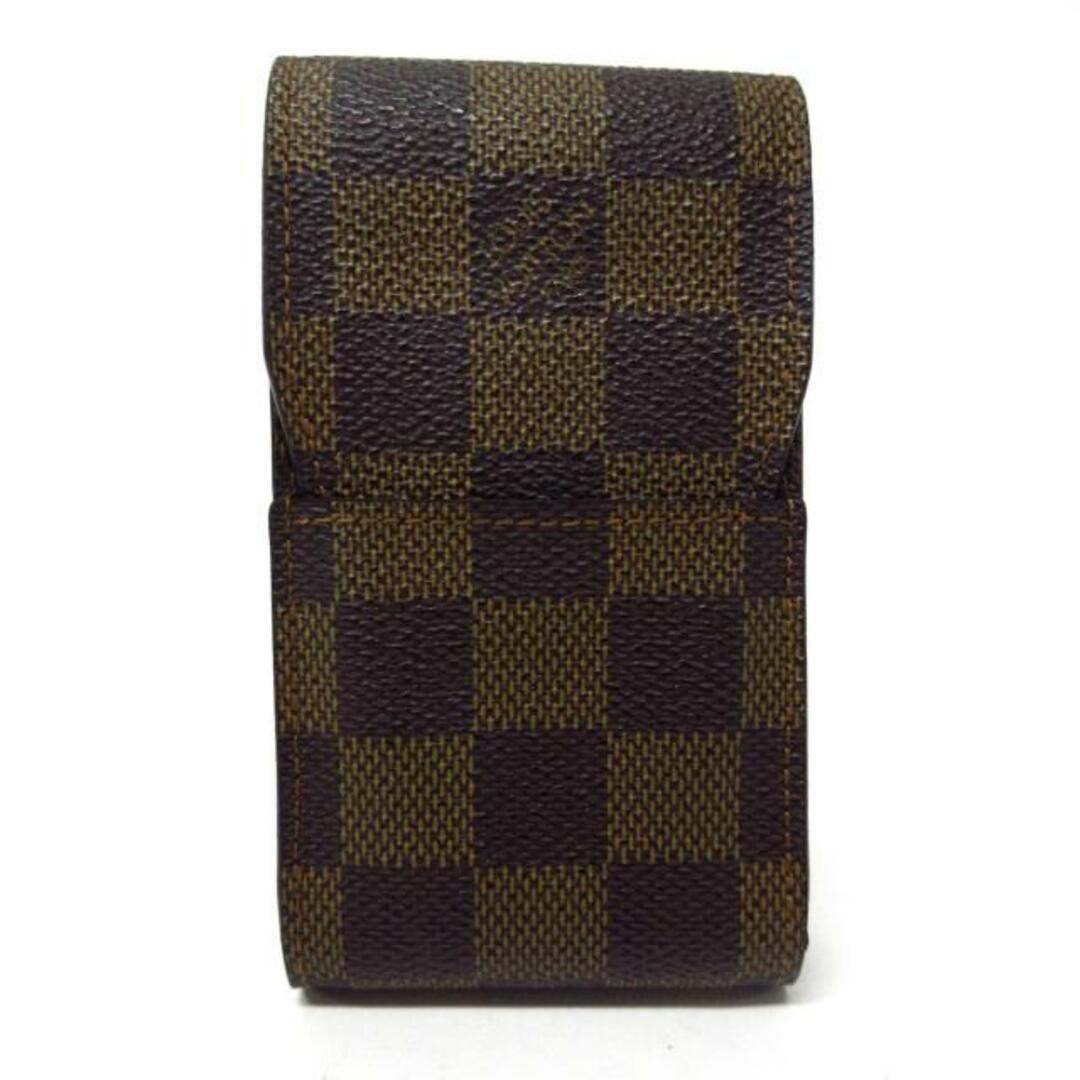 LOUIS VUITTON(ルイヴィトン)のLOUIS VUITTON(ルイヴィトン) シガレットケース ダミエ美品  エテュイ・シガレット N63024 エベヌ ダミエ･キャンバス メンズのファッション小物(タバコグッズ)の商品写真