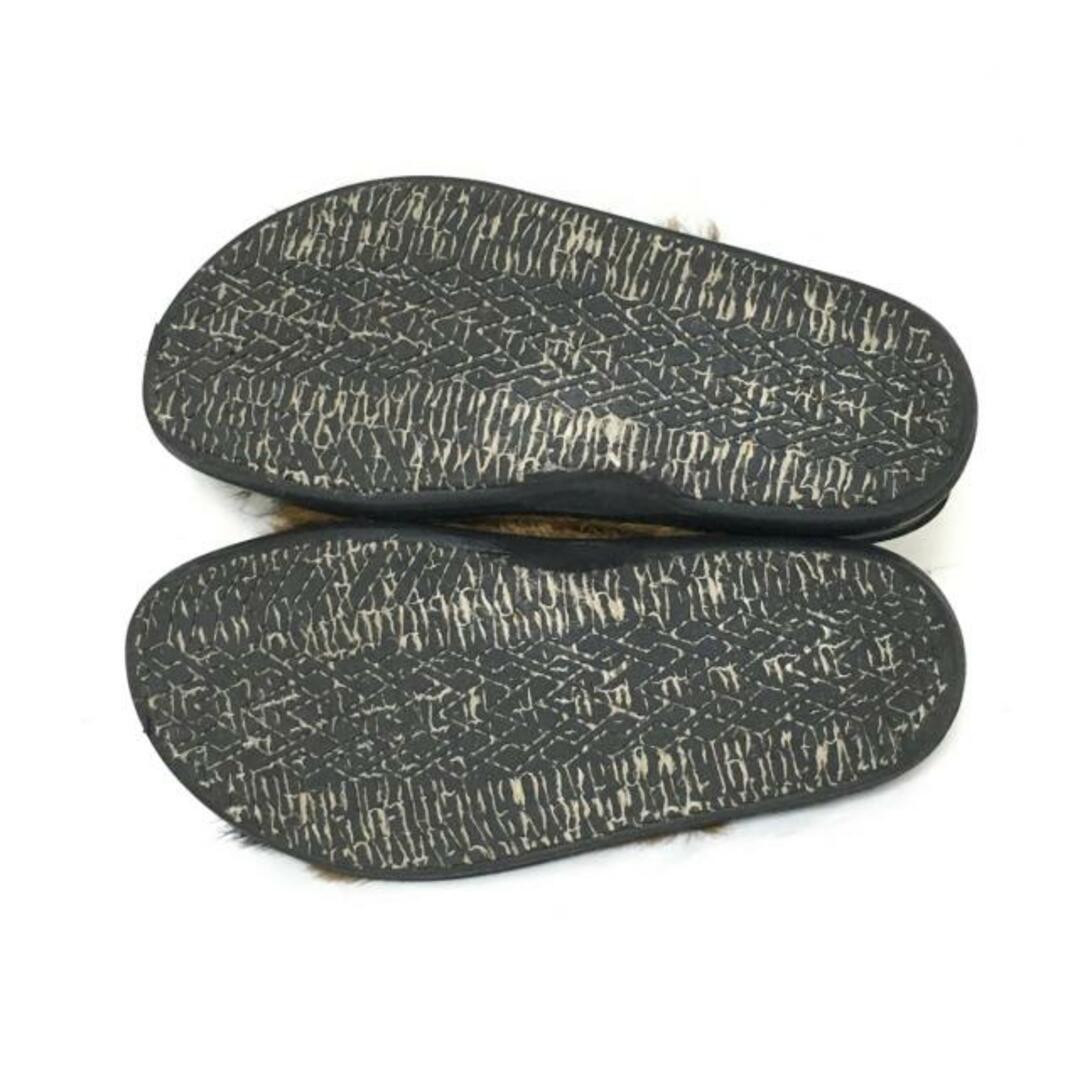 Marni(マルニ)のMARNI(マルニ) サンダル レディース - ブラウン×黒 ハラコ×レザー レディースの靴/シューズ(サンダル)の商品写真