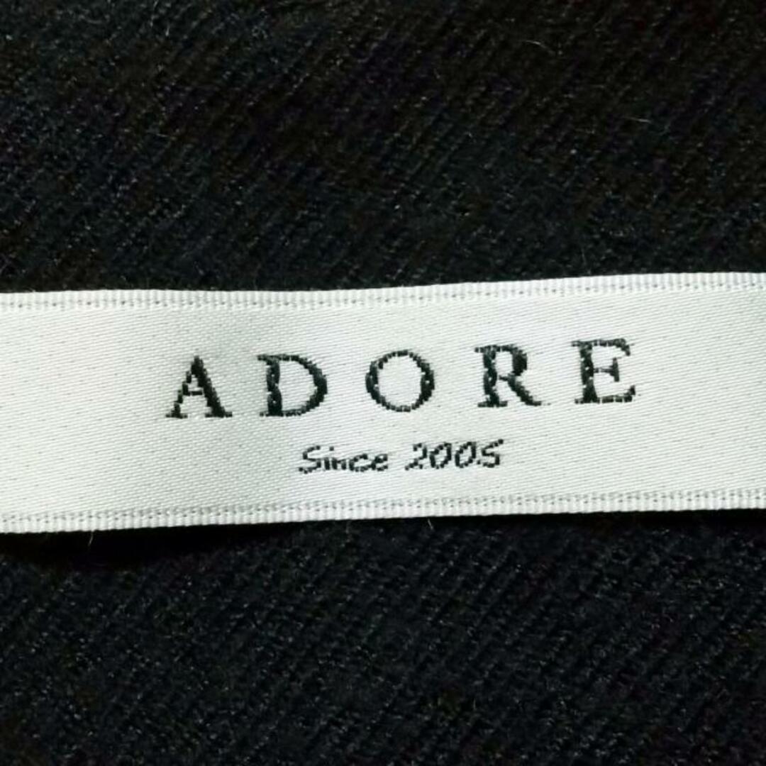 ADORE(アドーア)のADORE(アドーア) ワンピース サイズ38 M レディース - 黒×アイボリー×ベージュ ノースリーブ/ひざ丈 レディースのワンピース(その他)の商品写真