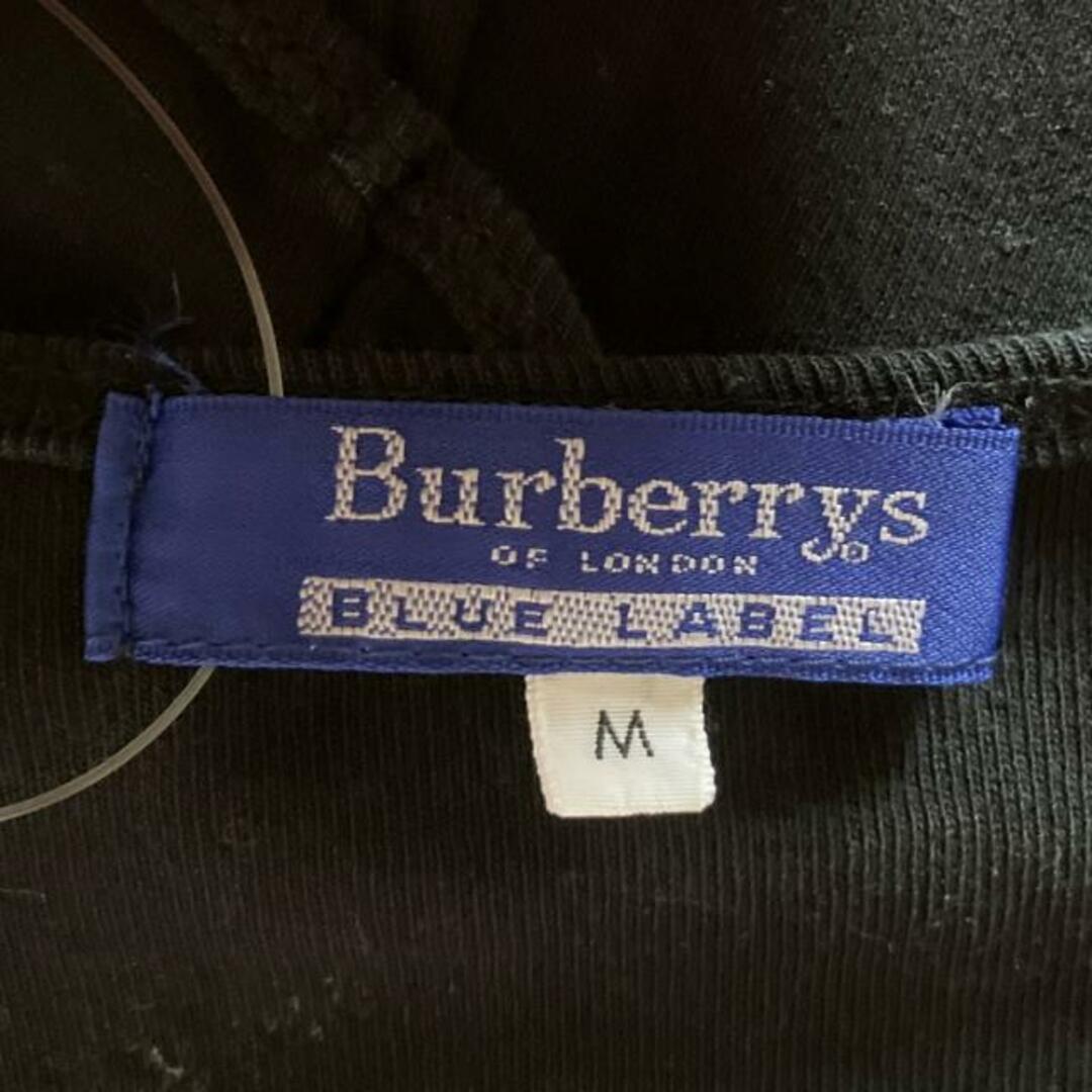 BURBERRY BLUE LABEL(バーバリーブルーレーベル)のBurberry Blue Label(バーバリーブルーレーベル) 半袖カットソー サイズM レディース - 黒 Vネック レディースのトップス(カットソー(半袖/袖なし))の商品写真