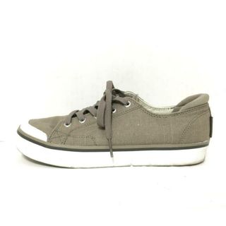 KEEN - KEEN(キーン) スニーカー 24.5 レディース - グレーベージュ×白 キャンバス×ラバー