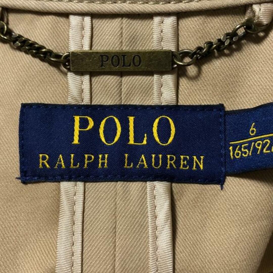 POLO RALPH LAUREN(ポロラルフローレン)のPOLObyRalphLauren(ポロラルフローレン) トレンチコート サイズ6 M レディース - ベージュ 長袖/春/秋 レディースのジャケット/アウター(トレンチコート)の商品写真