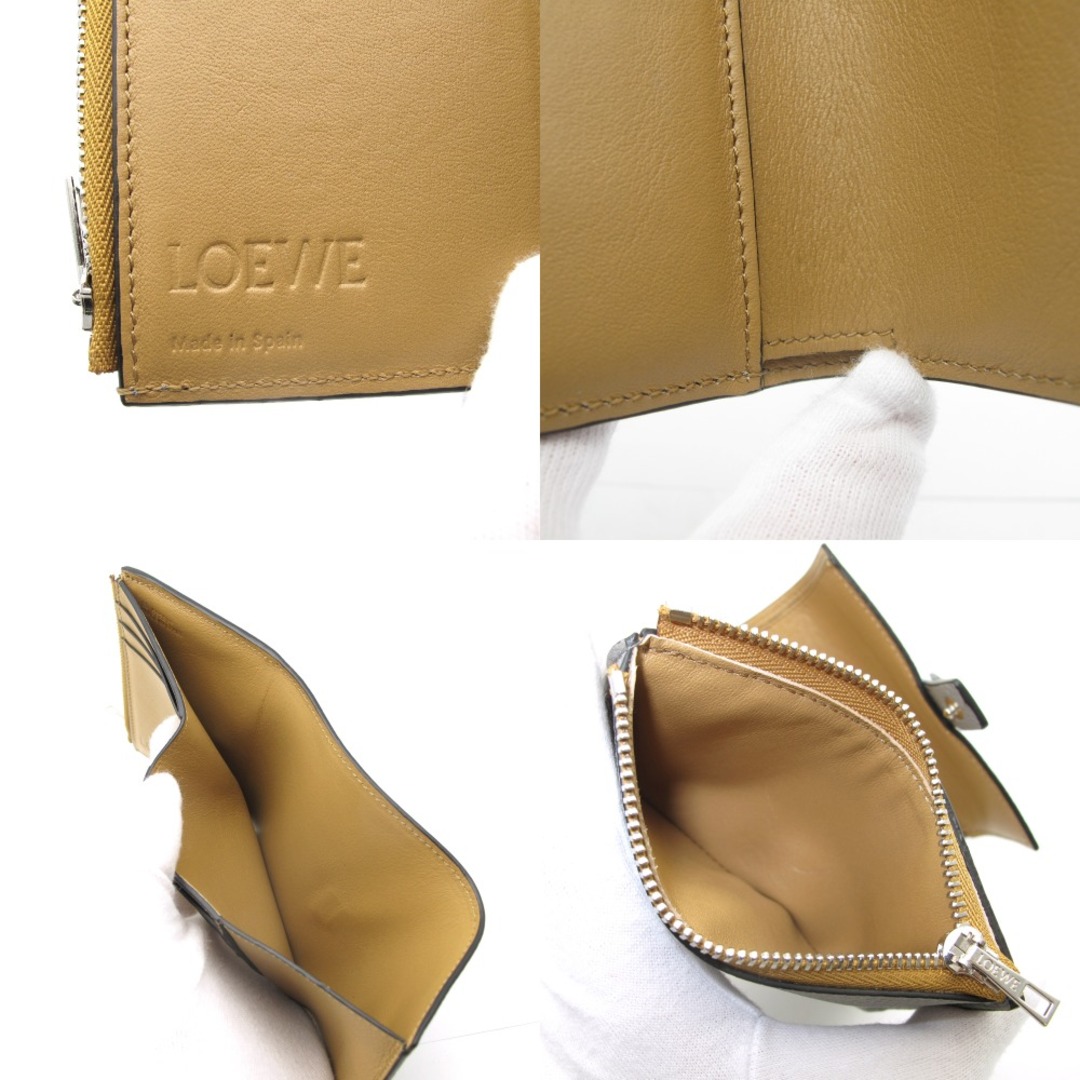 LOEWE(ロエベ)のLOEWE (ロエベ) バーティカルウォレット スモール 三つ折り財布 コンパクト ミニ C660S86X01 レザー グレー ブルー レディース レディースのファッション小物(財布)の商品写真