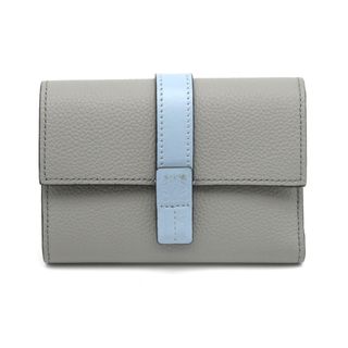 ロエベ(LOEWE)のLOEWE (ロエベ) バーティカルウォレット スモール 三つ折り財布 コンパクト ミニ C660S86X01 レザー グレー ブルー レディース(財布)