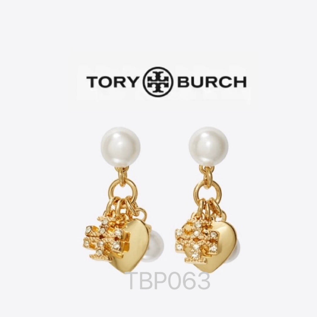 Tory Burch(トリーバーチ)のTBP063S5Tory Burch   トリーバーチ　ハート　パール　ピアス レディースのアクセサリー(ピアス)の商品写真