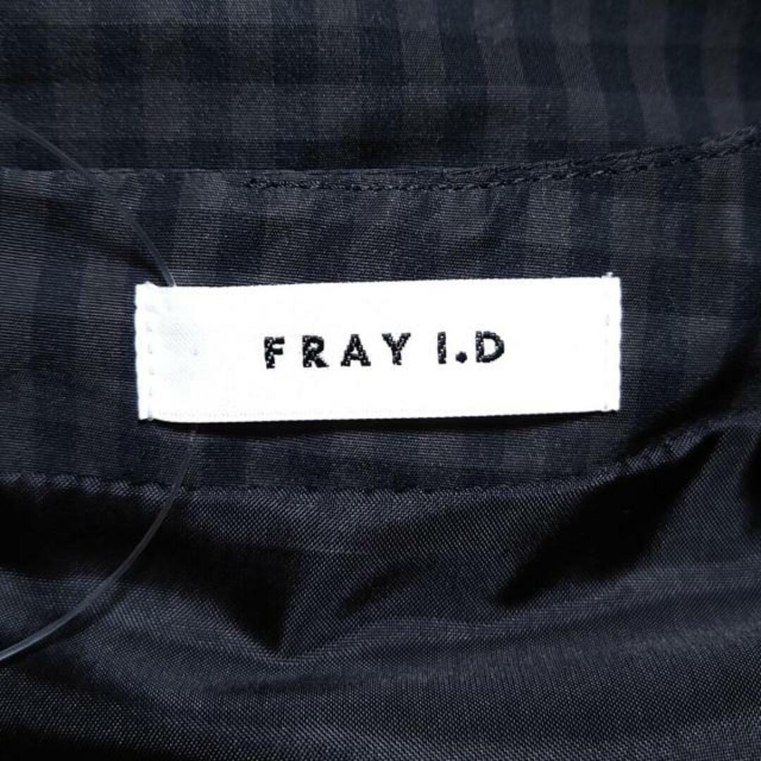 FRAY I.D(フレイアイディー)のFRAY I.D(フレイアイディー) ワンピース サイズ1 S レディース - ダークグレー×黒 Vネック/ノースリーブ/ひざ丈/チェック柄 レディースのワンピース(その他)の商品写真