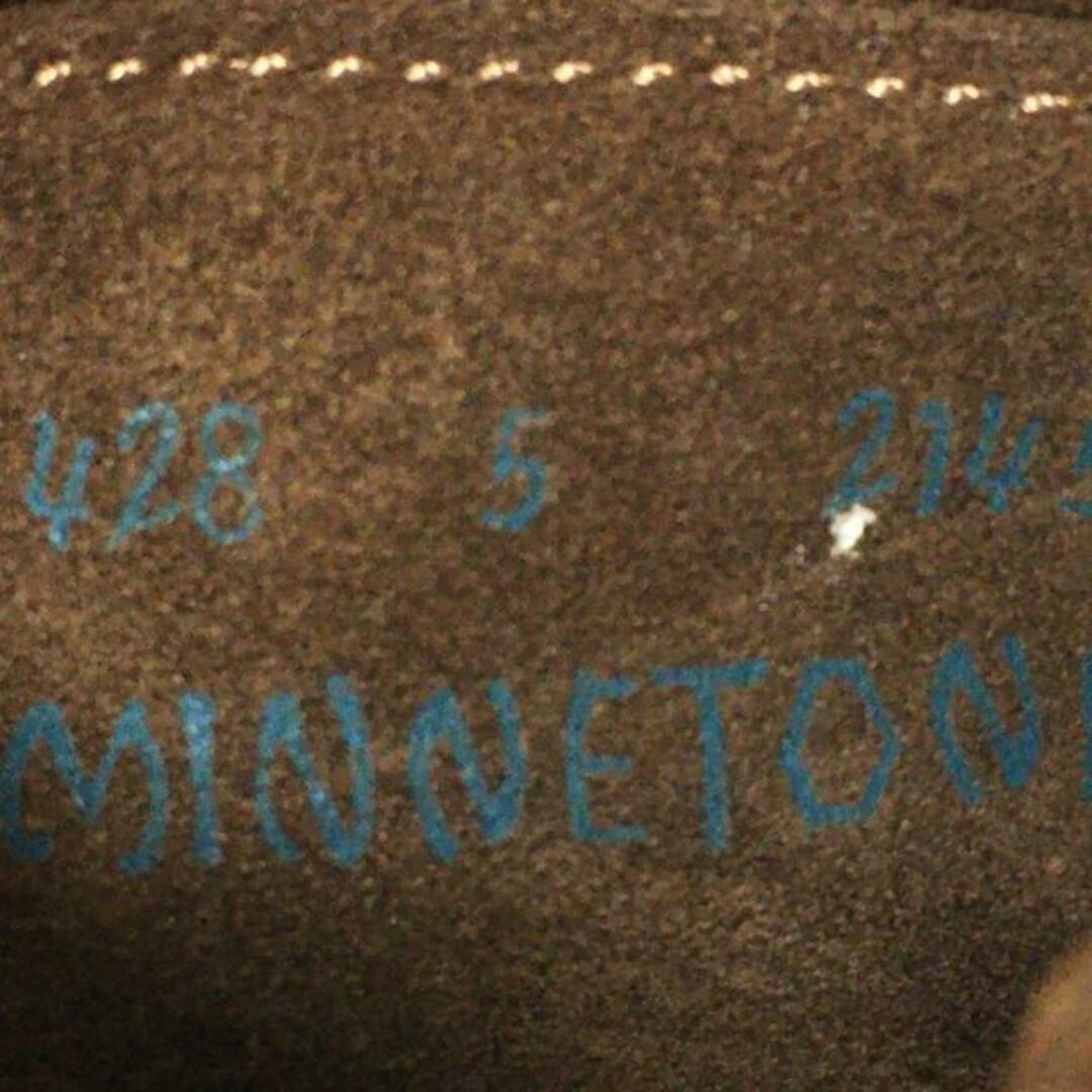 Minnetonka(ミネトンカ)のMINNETONKA(ミネトンカ) ショートブーツ 5 レディース - ダークブラウン スエード レディースの靴/シューズ(ブーツ)の商品写真