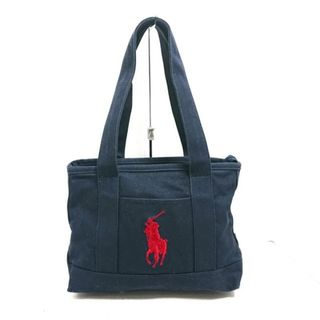 ポロラルフローレン(POLO RALPH LAUREN)のPOLObyRalphLauren(ポロラルフローレン) ショルダーバッグ ビッグポニー ダークネイビー×レッド 刺繍 キャンバス(ショルダーバッグ)