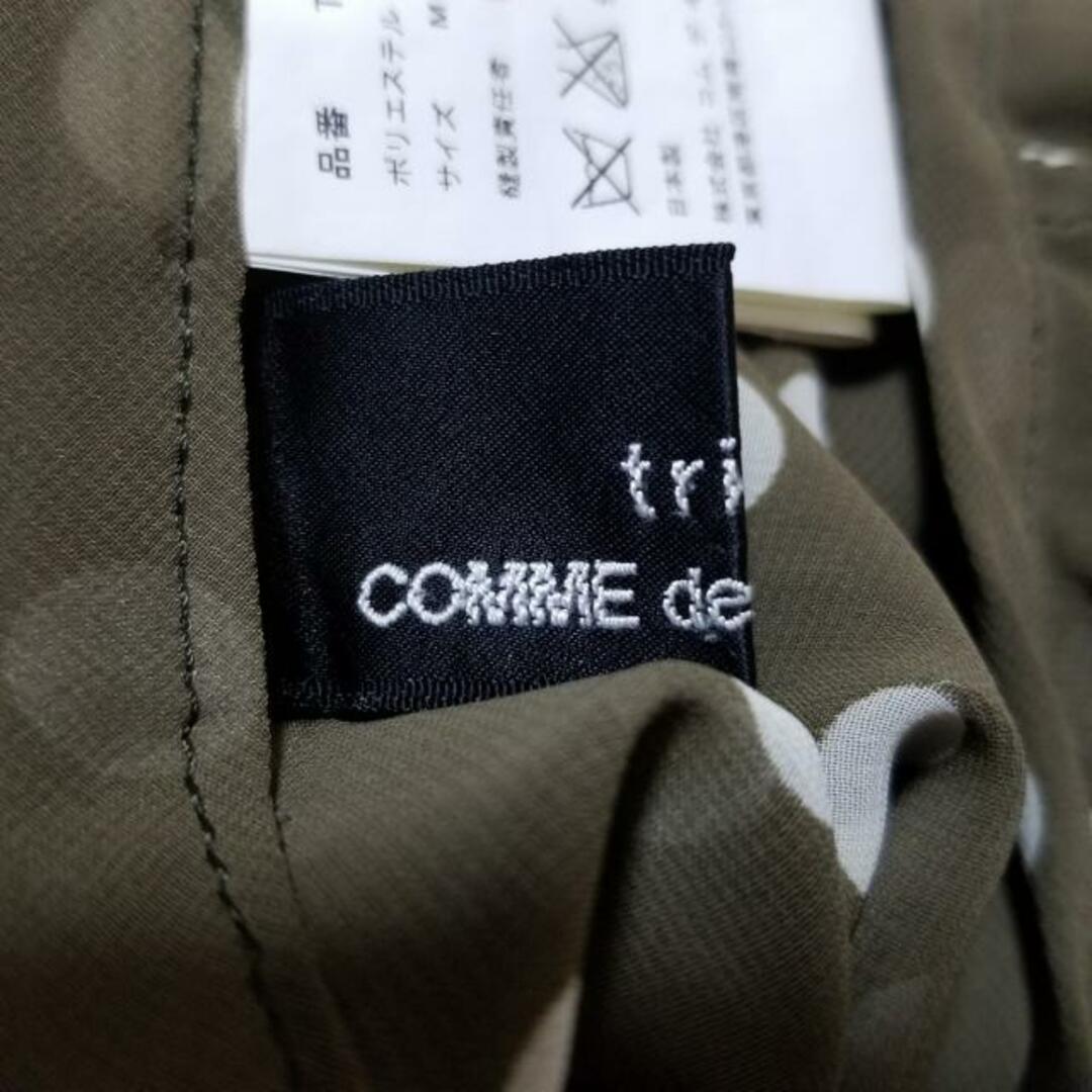 tricot COMMEdesGARCONS(トリココムデギャルソン) スカート サイズM レディース美品  - カーキ×白 ひざ丈/ドット柄 レディースのスカート(その他)の商品写真