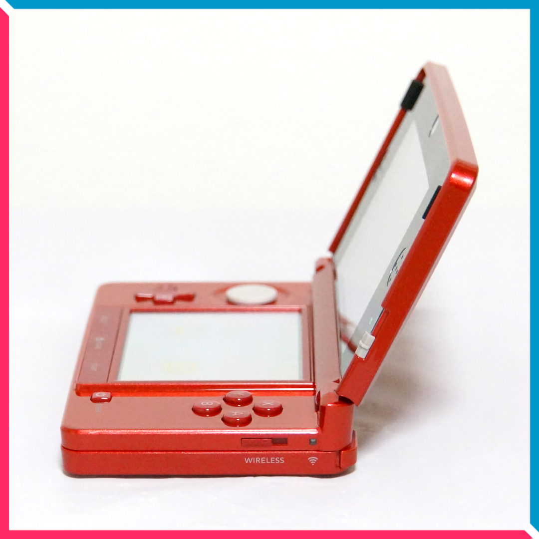 ニンテンドー3DS(ニンテンドー3DS)の【良品】任天堂 ニンテンドー3DS メタリックレッド CTR-001 エンタメ/ホビーのゲームソフト/ゲーム機本体(携帯用ゲーム機本体)の商品写真