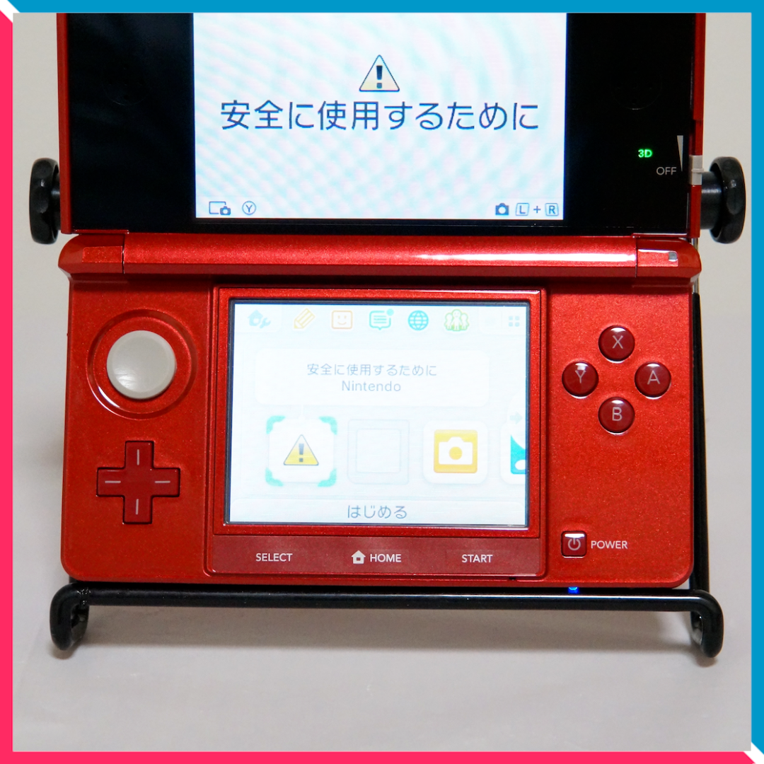 ニンテンドー3DS(ニンテンドー3DS)の【良品】任天堂 ニンテンドー3DS メタリックレッド CTR-001 エンタメ/ホビーのゲームソフト/ゲーム機本体(携帯用ゲーム機本体)の商品写真