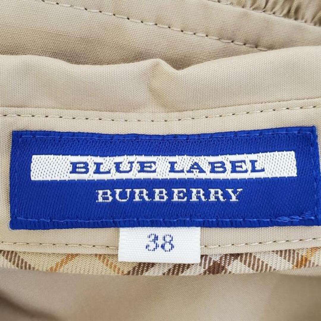 BURBERRY BLUE LABEL(バーバリーブルーレーベル)のBurberry Blue Label(バーバリーブルーレーベル) ワンピース サイズ38 M レディース美品  ベージュ×ライトブラウン シャツワンピ/ベルト レディースのワンピース(その他)の商品写真