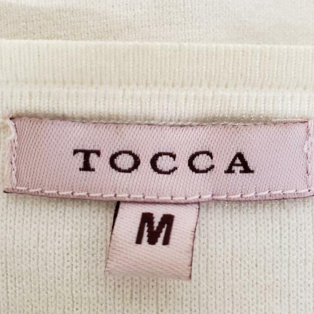 TOCCA(トッカ)のTOCCA(トッカ) カーディガン サイズM レディース美品  アイボリー ジップアップ/リボン レディースのトップス(カーディガン)の商品写真