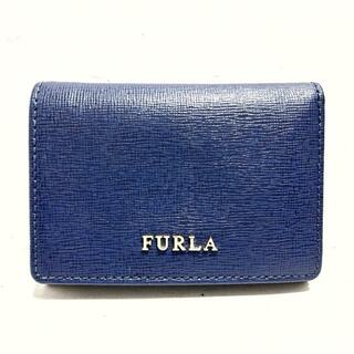 フルラ(Furla)のFURLA(フルラ) 3つ折り財布 ネイビー レザー(財布)