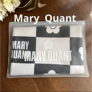 MARY QUANT - 新品 マリークワント 冷感チェッカードパターンロングタオル  ブラック2530円