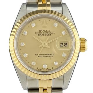 ロレックス(ROLEX)のロレックス デイトジャスト 10Pダイヤ 69173G 自動巻き レディース 【中古】(腕時計)