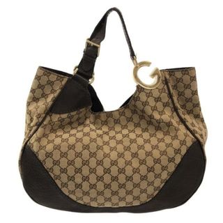 グッチ(Gucci)のGUCCI(グッチ) ショルダーバッグ シャーロット 203504 ベージュ×ダークブラウン ジャガード×レザー(ショルダーバッグ)