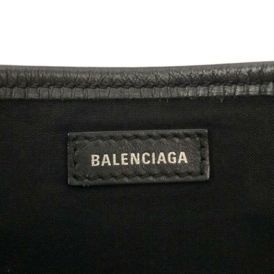 Balenciaga(バレンシアガ)のBALENCIAGA(バレンシアガ) トートバッグ ネイビーカバスXS 390346 アイボリー×黒 キャンバス×レザー レディースのバッグ(トートバッグ)の商品写真