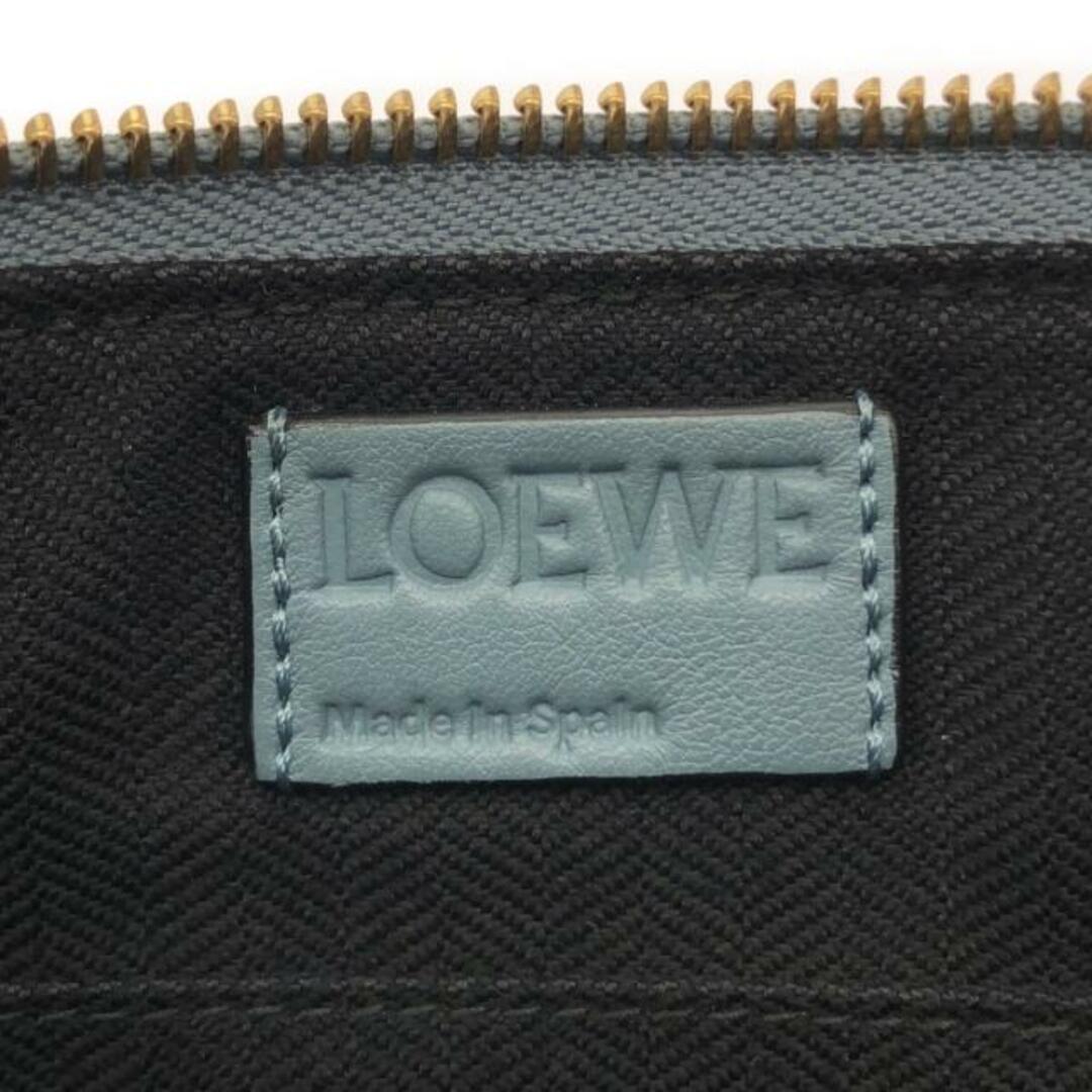 LOEWE(ロエベ)のLOEWE(ロエベ) クラッチバッグ パズル 122.30DR53 ブルー×ライトブルー×ブルーグレー ストラップ着脱可 レザー レディースのバッグ(クラッチバッグ)の商品写真