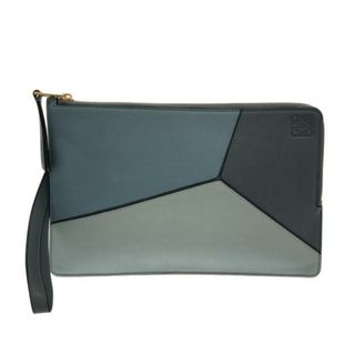 ロエベ(LOEWE)のLOEWE(ロエベ) クラッチバッグ パズル 122.30DR53 ブルー×ライトブルー×ブルーグレー ストラップ着脱可 レザー(クラッチバッグ)