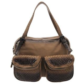 ボッテガヴェネタ(Bottega Veneta)のBOTTEGA VENETA(ボッテガヴェネタ) ショルダーバッグ イントレチャート 248521 ライトブラウン×ダークブラウン レザー(ショルダーバッグ)