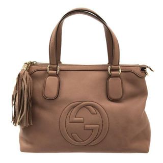 グッチ(Gucci)のGUCCI(グッチ) ハンドバッグ ソーホー 308362 ピンクベージュ タッセル/JAPAN EXCLUSIVE（日本限定） レザー(ハンドバッグ)