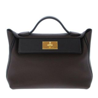 Hermes - HERMES(エルメス) ハンドバッグ サック 24/24 ヴァンキャトル29 ショコラ×エベーヌ ゴールド金具 トゴ×ヴォースイフト 