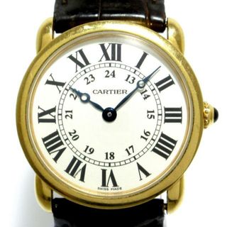 カルティエ(Cartier)のCartier(カルティエ) 腕時計 ロンド ルイ カルティエ W6800151 レディース K18PG/革ベルト アイボリー(腕時計)