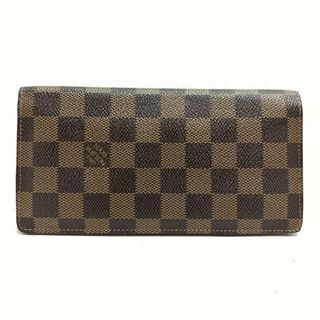 ルイヴィトン(LOUIS VUITTON)のLOUIS VUITTON(ルイヴィトン) 長財布 ダミエ ポルトフォイユ・ブラザ N60017 エベヌ ダミエ・キャンパス(財布)