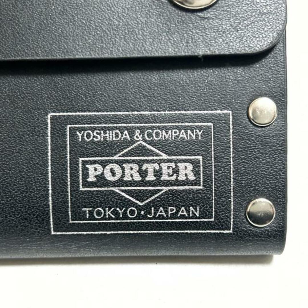 PORTER(ポーター)のPORTER/吉田(ポーター) パスケース美品  - 黒×シルバー スタッズ レザー×金属素材 レディースのファッション小物(名刺入れ/定期入れ)の商品写真