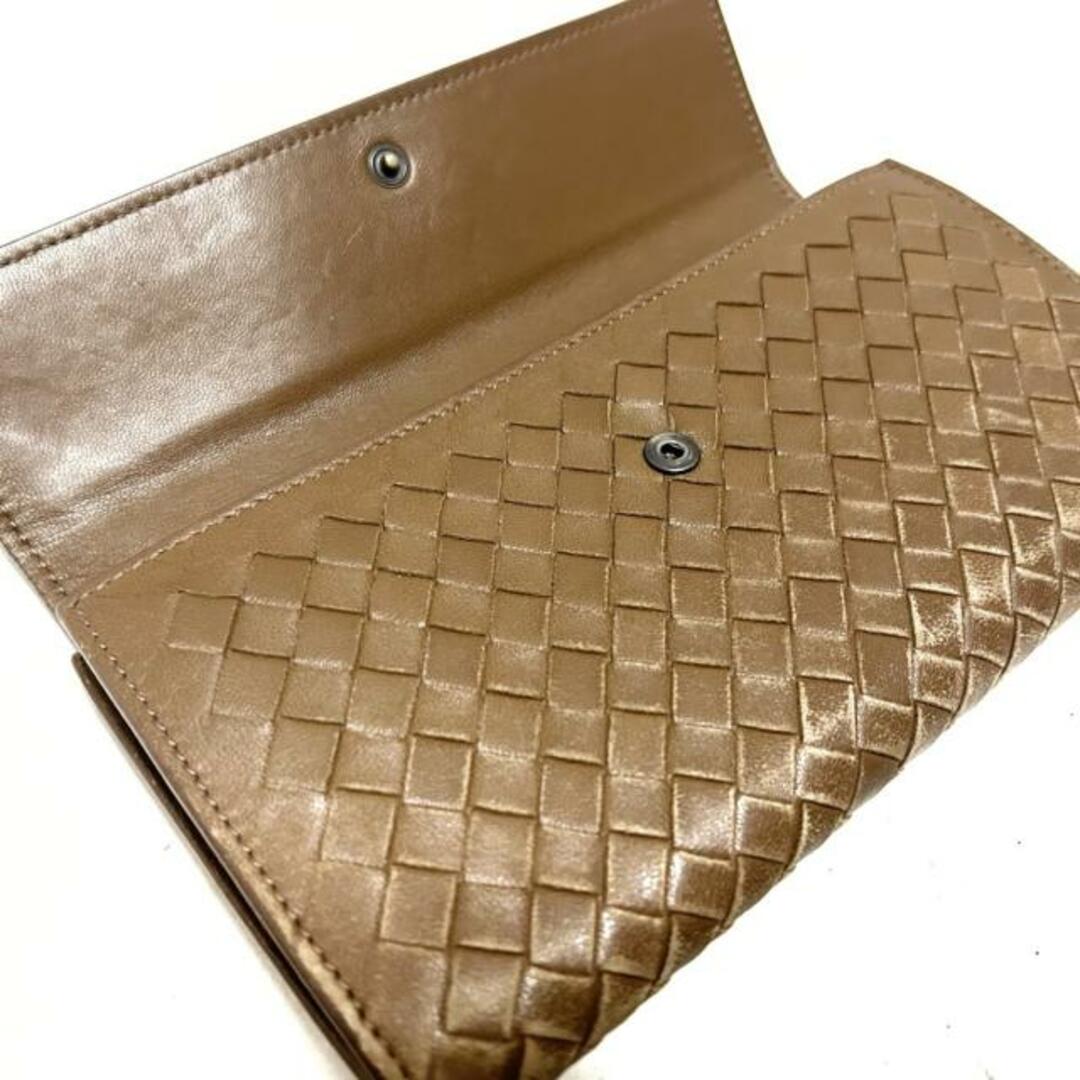 Bottega Veneta(ボッテガヴェネタ)のBOTTEGA VENETA(ボッテガヴェネタ) 長財布 イントレチャート 150509 ライトブラウン イントレチャート レザー レディースのファッション小物(財布)の商品写真