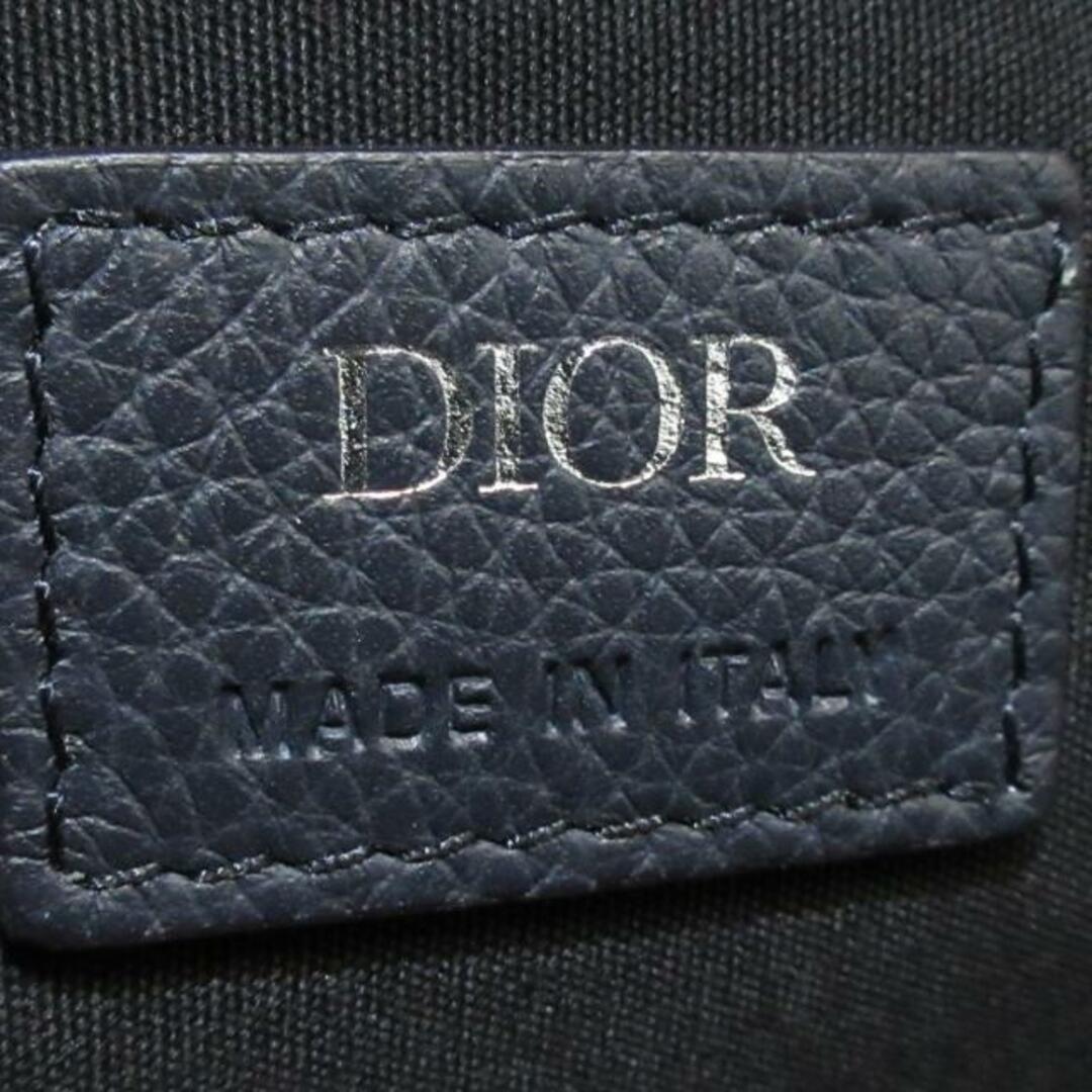 Christian Dior(クリスチャンディオール)のDIOR/ChristianDior(ディオール/クリスチャンディオール) ワンショルダーバッグ - ネイビー×シルバー×ベージュ ボディバッグ/オブリーク/シャドー レオパード ナイロン×レザー レディースのバッグ(その他)の商品写真