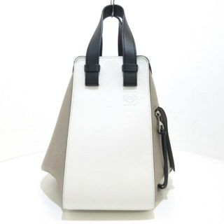 ロエベ(LOEWE)のLOEWE(ロエベ) ハンドバッグ美品  ハンモック スモール 387.30PS35 白×ベージュ×黒 トリコロール レザー(ハンドバッグ)