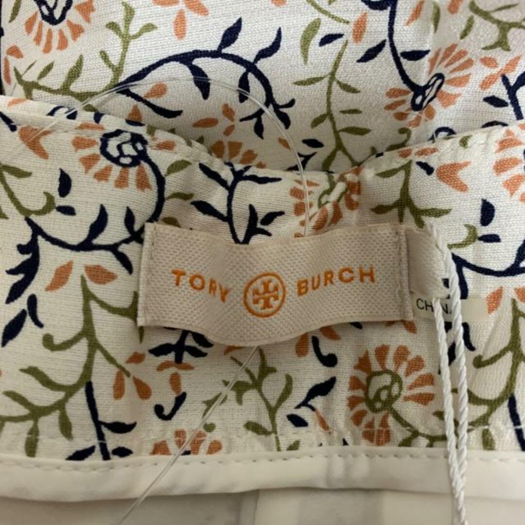 Tory Burch(トリーバーチ)のTORY BURCH(トリーバーチ) パンツ サイズ2 S レディース - アイボリー×オレンジ×マルチ フルレングス/花柄 シルク レディースのパンツ(その他)の商品写真