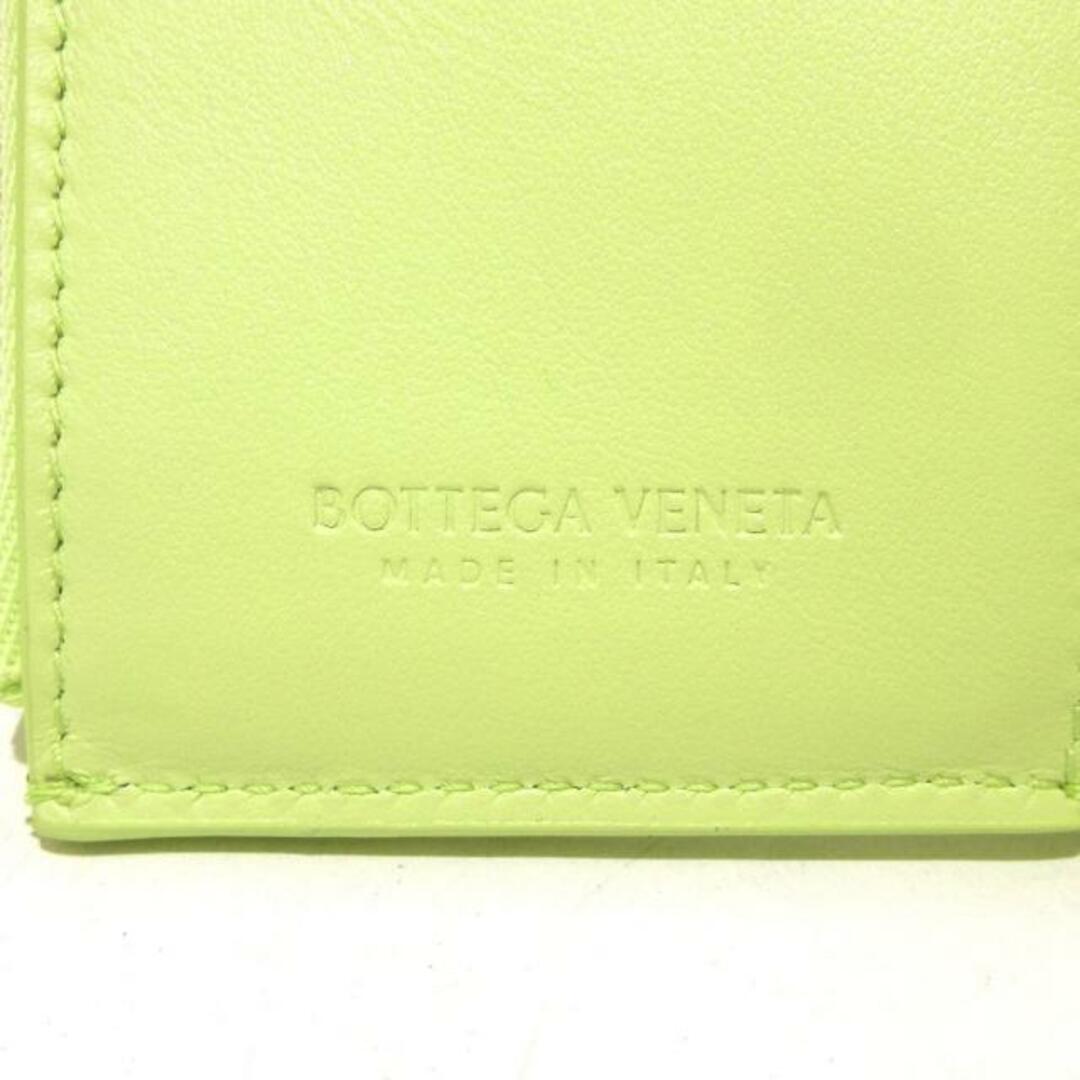 Bottega Veneta(ボッテガヴェネタ)のBOTTEGA VENETA(ボッテガヴェネタ) 3つ折り財布美品  マキシイントレチャート 651372 レモンウォッシュド（ライトグリーン） レザー レディースのファッション小物(財布)の商品写真
