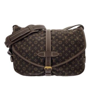 ルイヴィトン(LOUIS VUITTON)のLOUIS VUITTON(ルイヴィトン) ショルダーバッグ モノグラムミニラン ソミュール M95227 エベヌ コットン、リネン、グレインレザー(ショルダーバッグ)