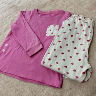 ユニクロ(UNIQLO)のパジャマ 上下セット ルームウェア 女の子　ユニクロ　UNIQLO キッズ(パジャマ)