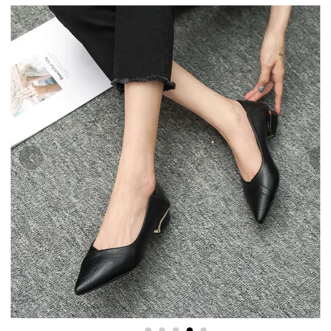 パンプス　黒　24センチ レディースの靴/シューズ(ハイヒール/パンプス)の商品写真