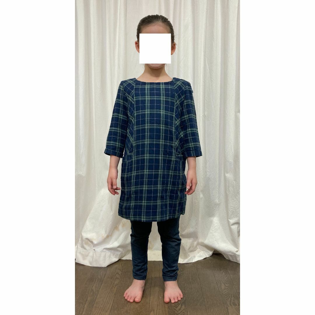 GAP Kids(ギャップキッズ)のギャップキッズ GAP kids 七分袖 ワンピース 120 綿100% キッズ/ベビー/マタニティのキッズ服女の子用(90cm~)(ワンピース)の商品写真