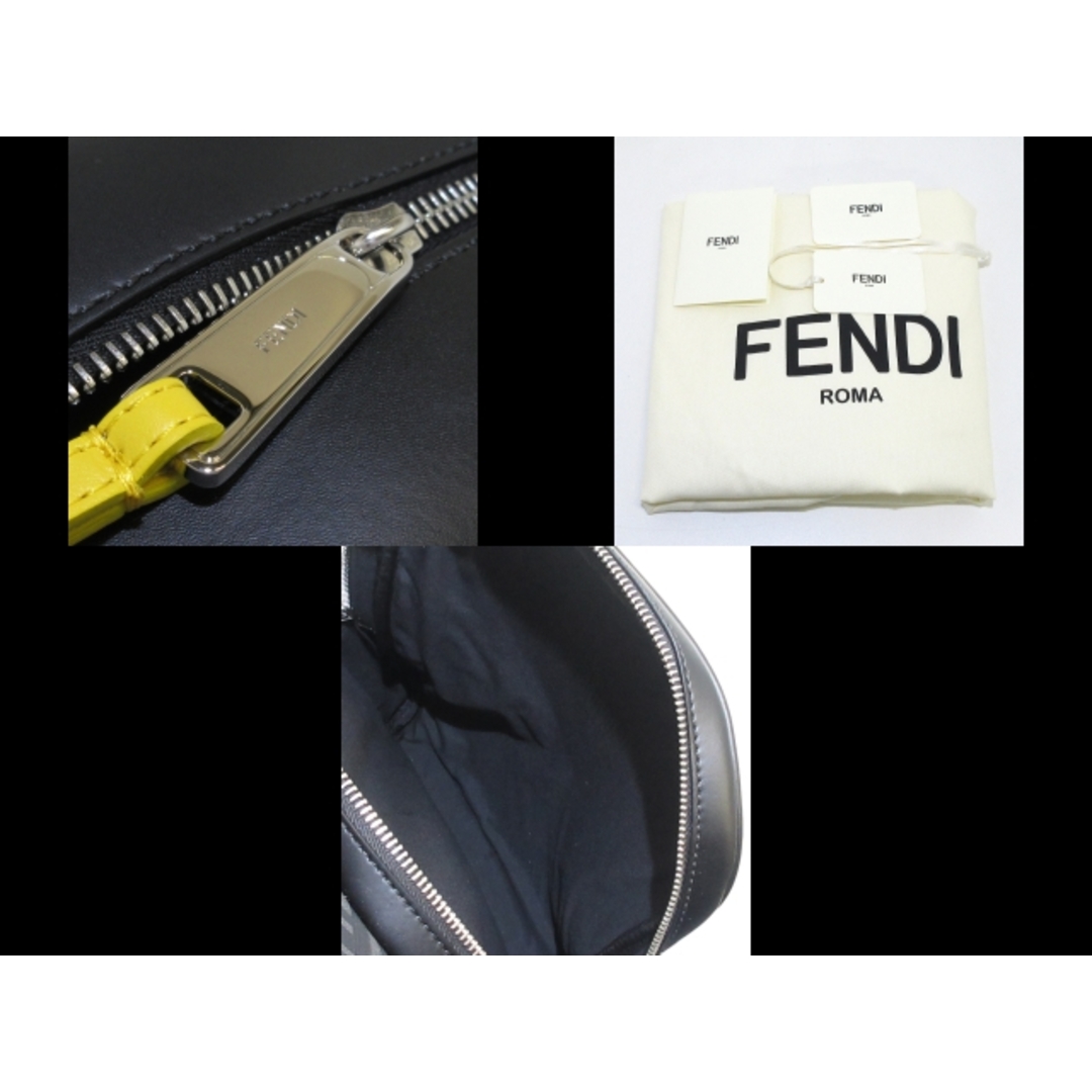 FENDI(フェンディ)のFENDI(フェンディ) リュックサック新品同様  ズッカ柄 7VZ074-A9XS 黒×グレー×イエロー バックパック PVC(塩化ビニール)×レザー レディースのバッグ(リュック/バックパック)の商品写真