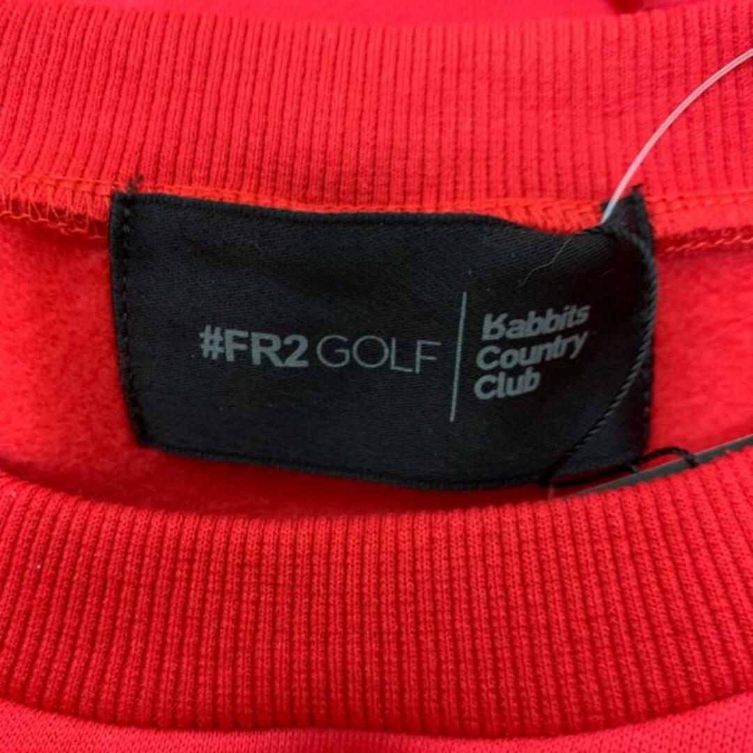 FR2(エフアールツー) トレーナー サイズ2XL 2XL メンズ美品  - RGC102 レッド×白 GOLF メンズのトップス(スウェット)の商品写真