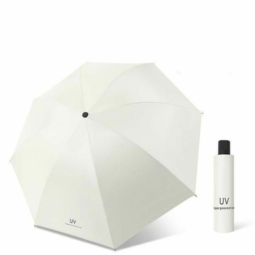 折りたたみ傘 日傘 晴雨兼用 完全遮光　UVカット　自動開閉　ブルー　梅雨 レディースのファッション小物(傘)の商品写真